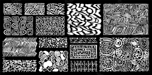 Grunge paint ornament doodles. Scribbles collection. Quirky ink doodles. Ethnic tribal ornaments doodles. Retro ornament for patterns. Ethnic grunge.