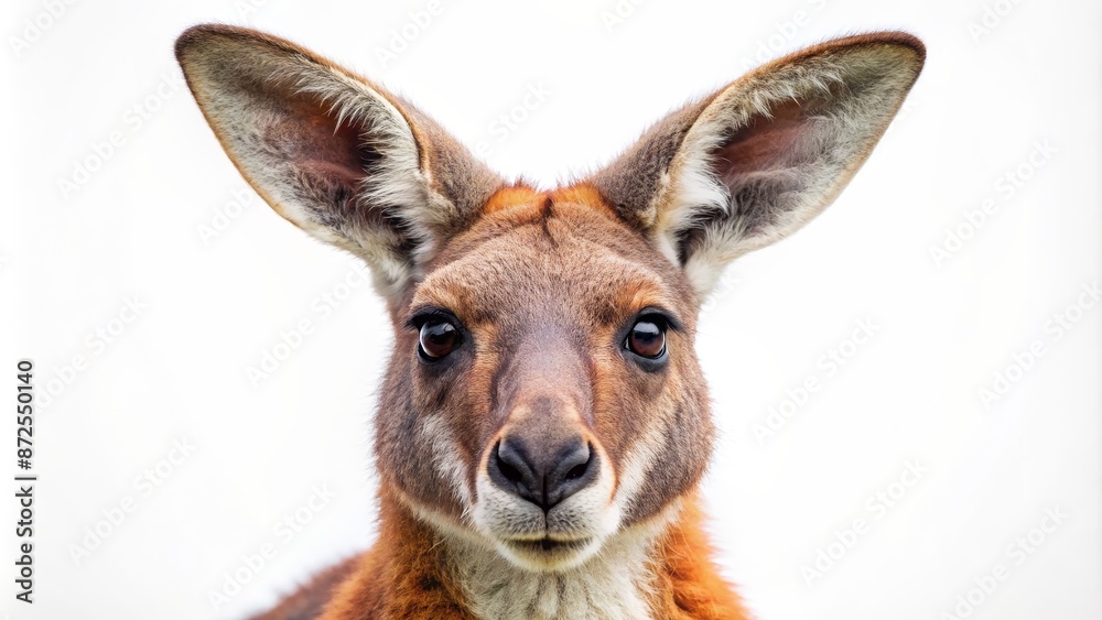 Fototapeta premium Kangaroo Close-Up Portrait - Fur, Eyes, Nose, Australian Wildlife