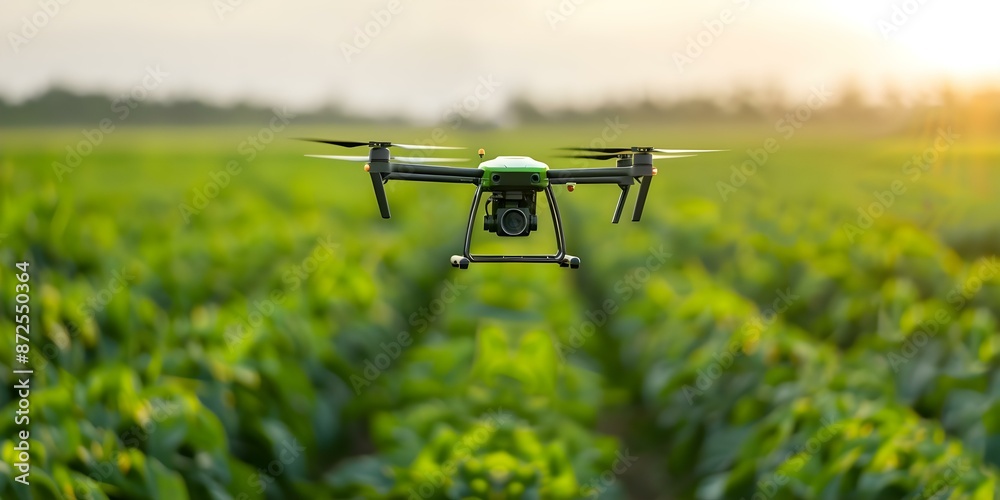 Maximizing Crop Yields and Efficiency with AI-Driven Precision Farming. Concept Precision Farming, AI Technology, Crop Yields, Efficiency, Agriculture Management