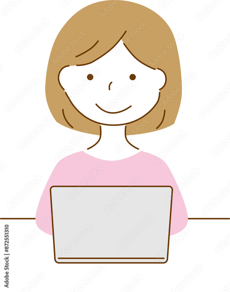 パソコンで作業する女性
パソコンで作業する女性