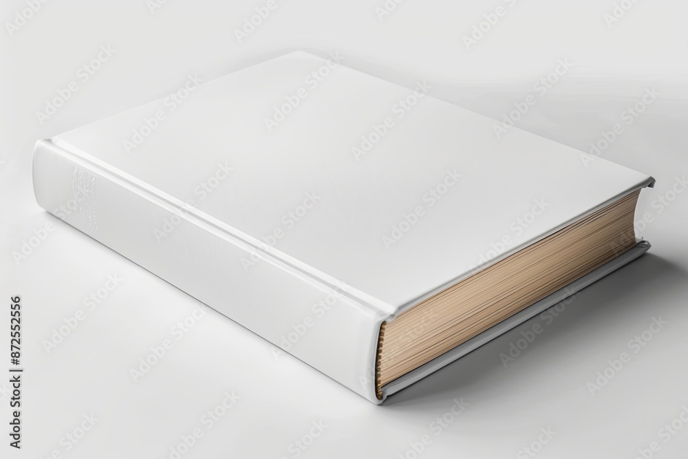 White book cover mockup on isolated white background created with generative AI White book cover mockup on isolated white background created with generative AI