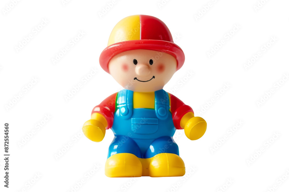 Smiling Toy Construction Worker