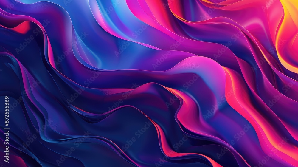 Obraz premium Abstract Swirling Neon Colors
