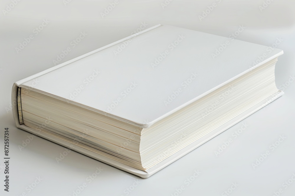 White book cover mockup on isolated white background created with generative AI White book cover mockup on isolated white background created with generative AI