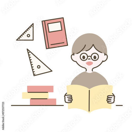 勉強する男の子