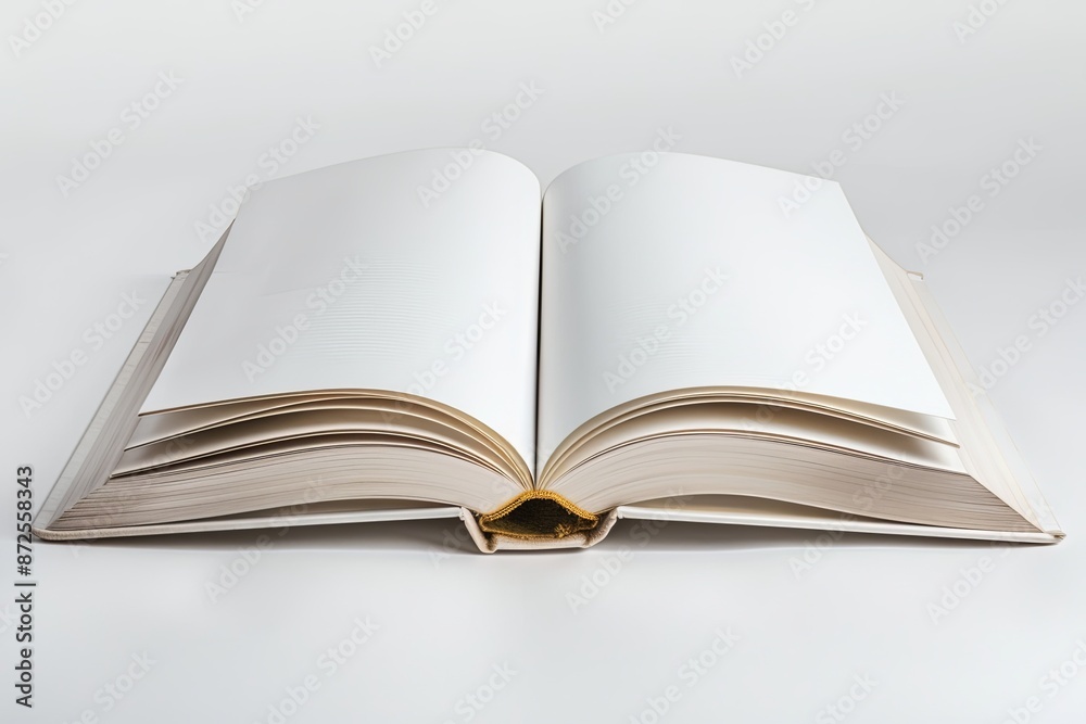 White book cover mockup on isolated white background created with generative AI White book cover mockup on isolated white background created with generative AI