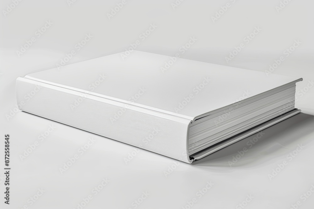 White book cover mockup on isolated white background created with generative AI White book cover mockup on isolated white background created with generative AI