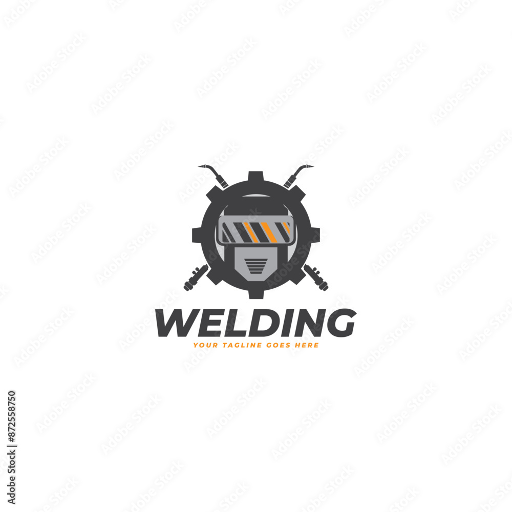 Welding torch logo design. Welder tool vector design. Welding work logotype. Welding torch logo design. Welder tool vector design. Welding work logotype.