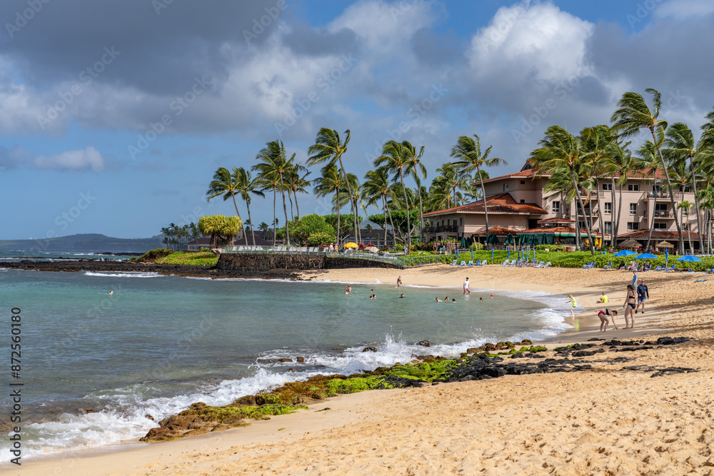 Poipu Beach Park, Koloa, Kauai South Shore,Hawaii. Poipu Beach Park, Koloa, Kauai South Shore,Hawaii.