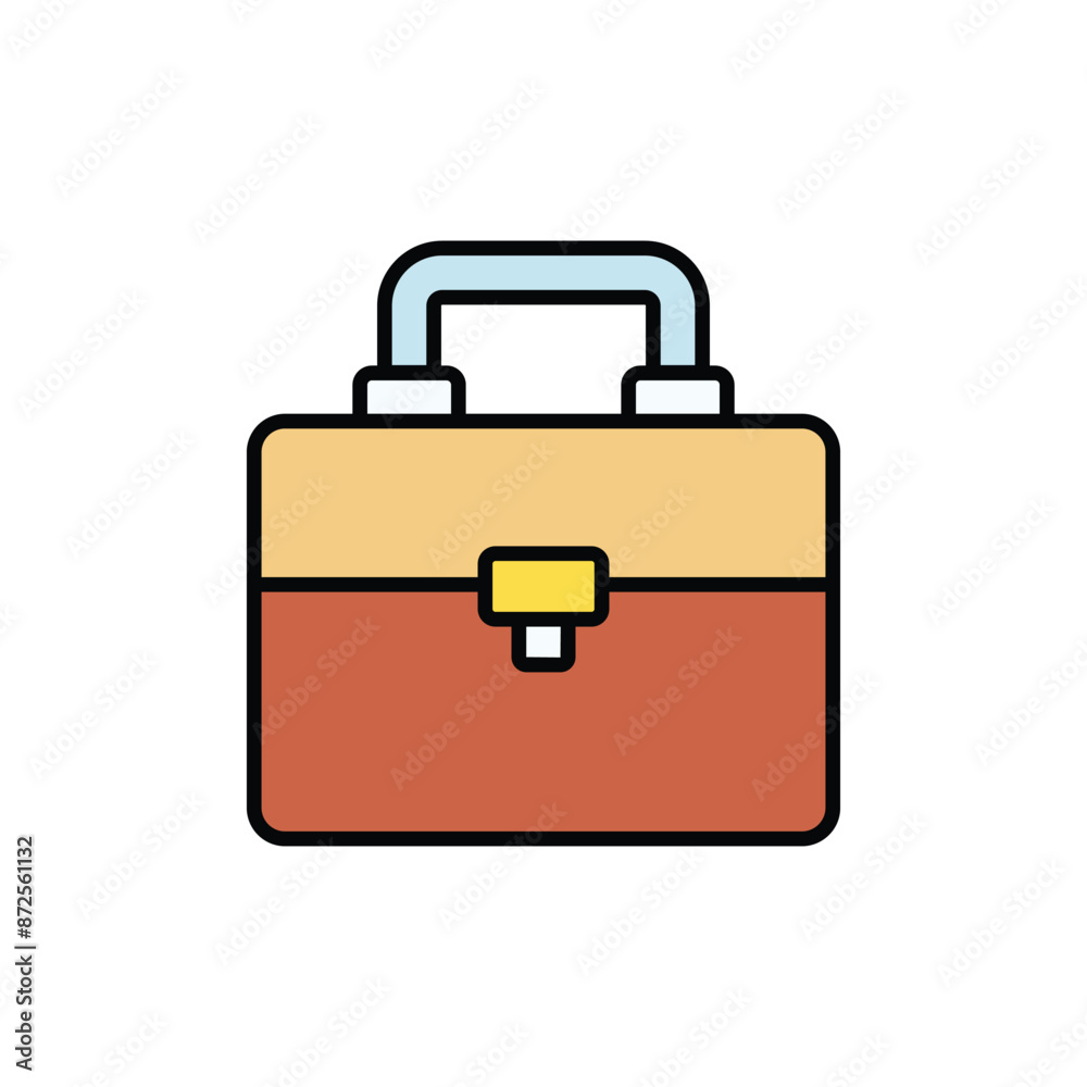 Briefcase icon design with white background stock illustration Briefcase icon design with white background stock illustration