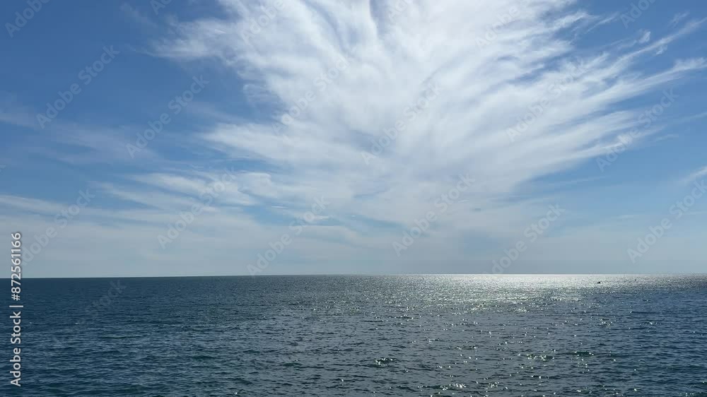 Ocean, sky, clouds. Ocean, sky, clouds.