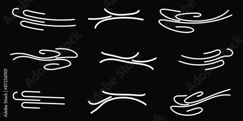Wallpaper Mural Wind blow line vector. Wind icon set for web, banner, web design, graphic design, website.  Torontodigital.ca