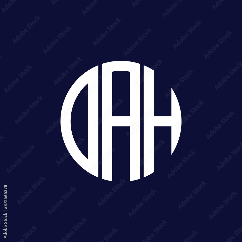Obraz premium dah and oah circle logo design
