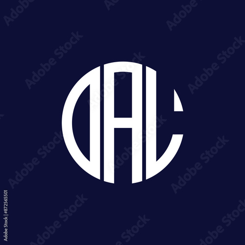 dal and oal circle logo design