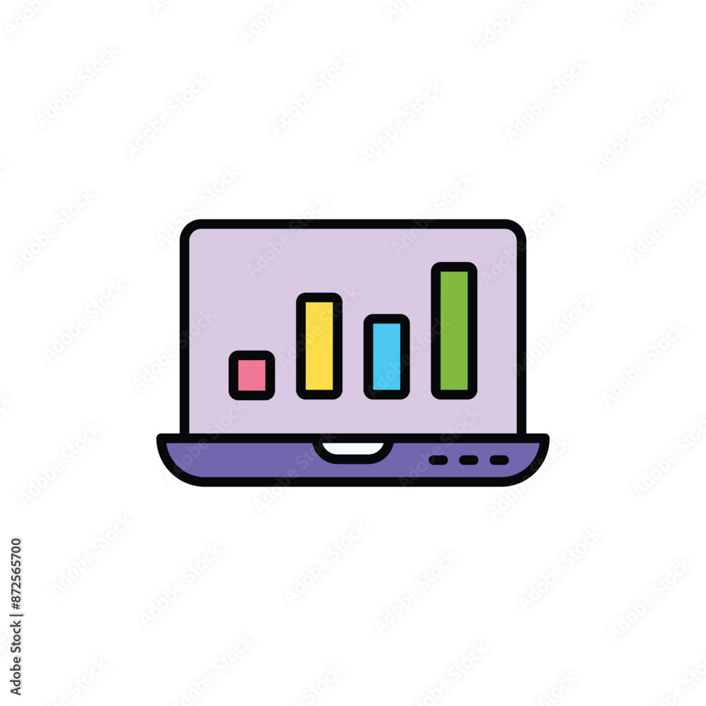 Laptop icon design with white background stock illustration Laptop icon design with white background stock illustration