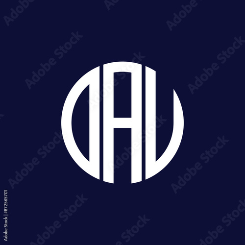 dau and oau circle logo design