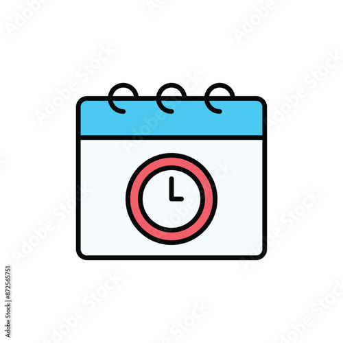 Calendar icon design with white background stock illustration