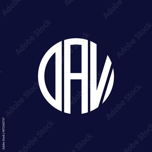 dav and oav circle logo design