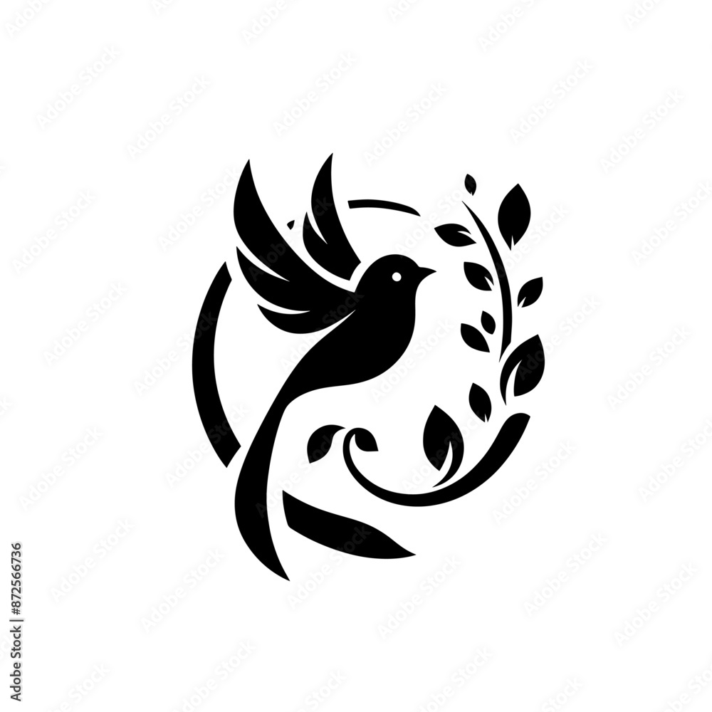 silhouette logo Bird Sparrow Artistic silhouette logo Bird Sparrow Artistic