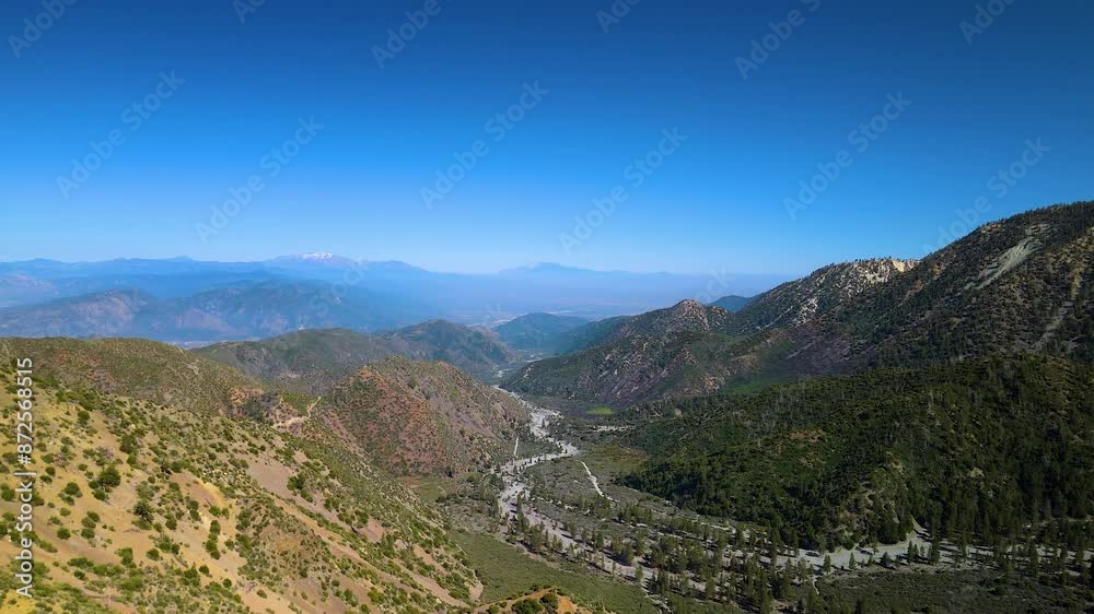 Panoramic Aerial View Of Lytle Creek In San Gabriel Valley, San Bernardino County, California USA. Panoramic Aerial View Of Lytle Creek In San Gabriel Valley, San Bernardino County, California USA.