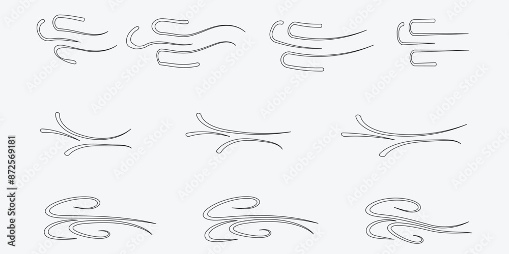 Wind vector icon. doodle wind illustration vector handrawn style. eps 10. Wind vector icon. doodle wind illustration vector handrawn style. eps 10.