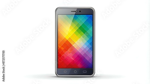 Mobile phone icon screen design color full vectors free download graphic art designs, Smart phone icon Vector Illustration Screen with color full Screen Web Element Stock Illustration design