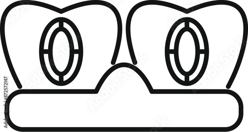Line drawing of a royal crown symbolizing power, monarchy, and kingdom
