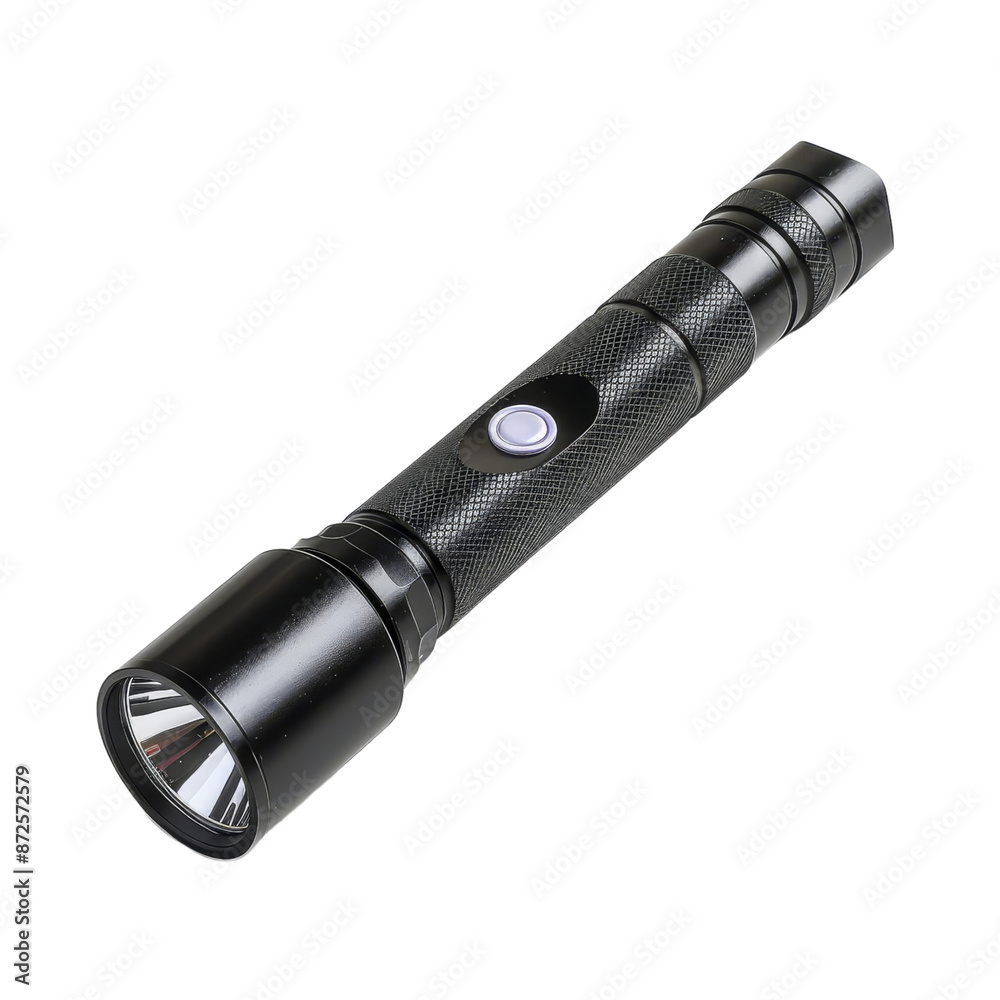 Medical flashlight, highintensity, portable, black, isolated on white background Medical flashlight, highintensity, portable, black, isolated on white background