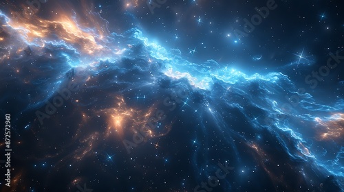 Abstract background with celestial themes and starry patterns