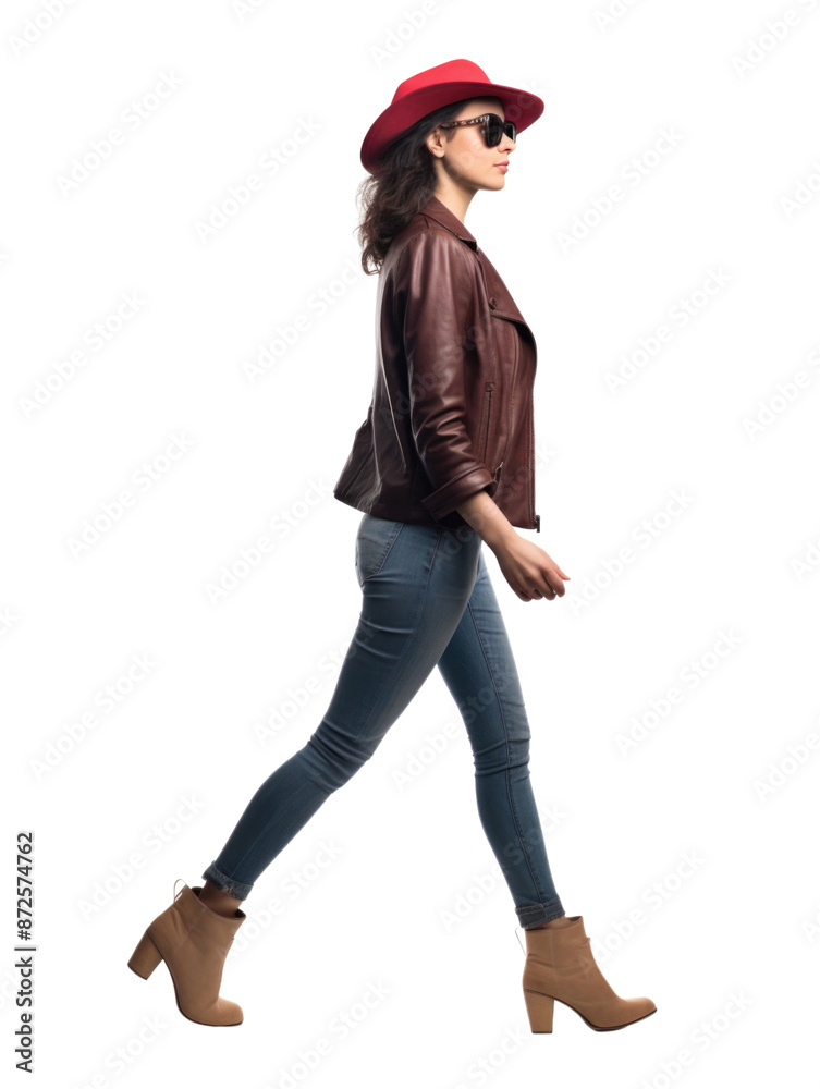a woman walking in transparent background a woman walking in transparent background