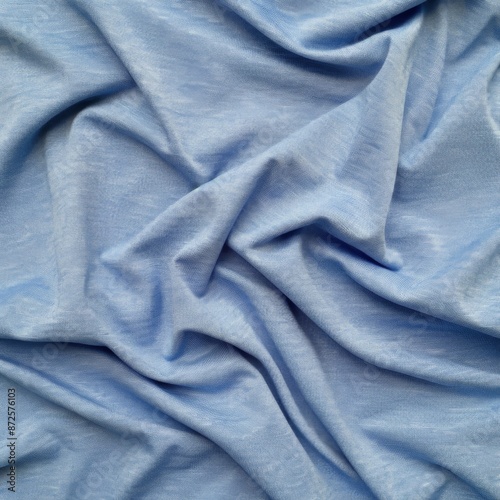 Light blue jersey fabric texture with a smooth and stretchy feel