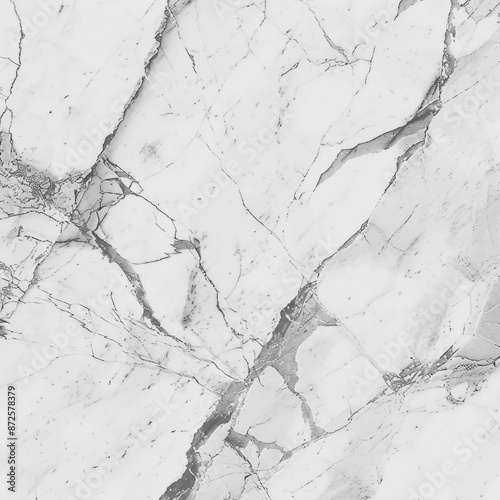 Smooth and seamless white marble texture with light grey veins, giving a luxurious and timeless feel