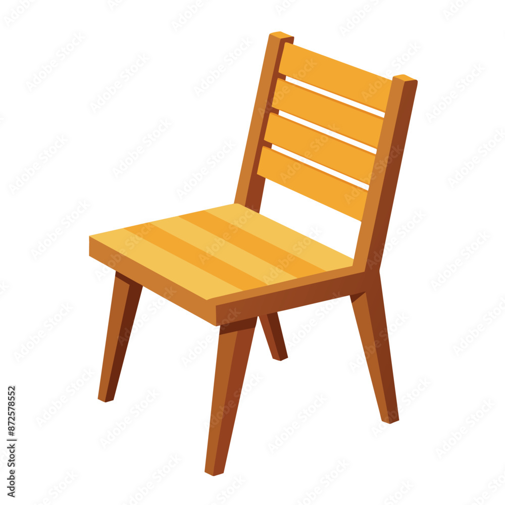 outdoor wooden chair minimal design vector outdoor wooden chair minimal design vector