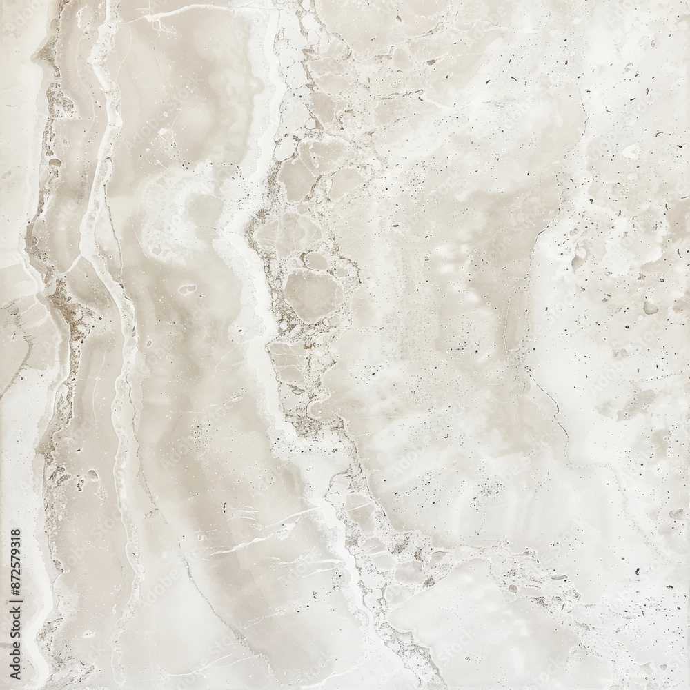 Obraz premium Smooth white travertine tile texture with subtle veining