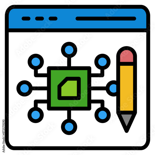 Ai Assisted Design Icon