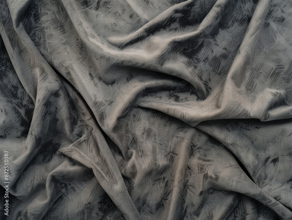 Obraz premium Subtle grey velvet fabric texture with a soft and plush appearance