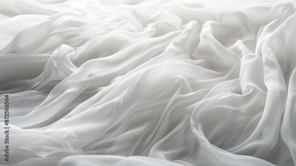 Obraz premium Subtle white chiffon texture with a soft and flowy feel
