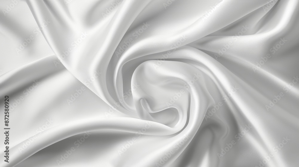 Obraz premium Subtle white silk texture with a smooth and shiny finish