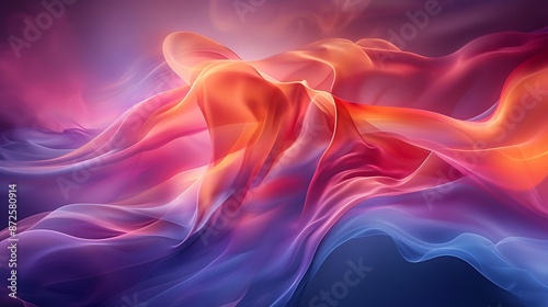 Abstract background featuring smooth, curved lines and rich gradients