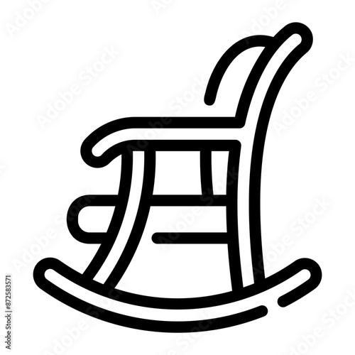rocking chair Line Icon
