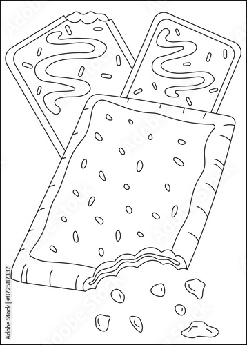 tarts food dish coloring book page