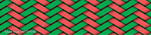 Multicolor wicker background. Geometric seamless pattern. Vector illustration	