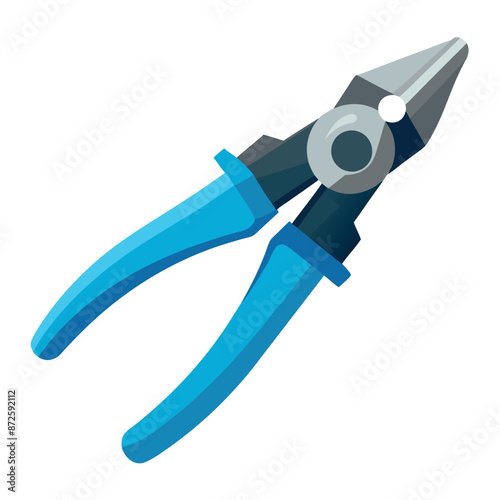 Vector illustration of pliers on white