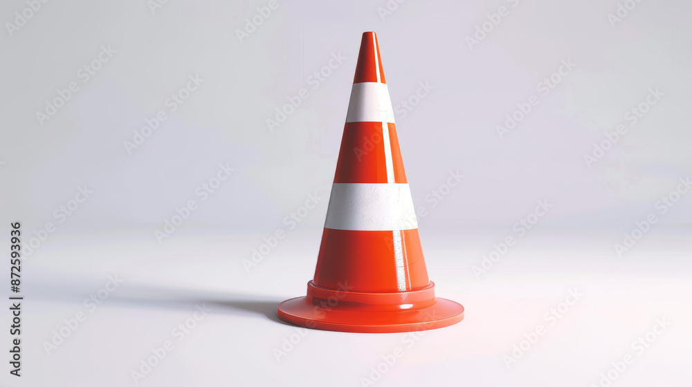 A traffic cone icon displayed alone on a white background. A traffic cone icon displayed alone on a white background.