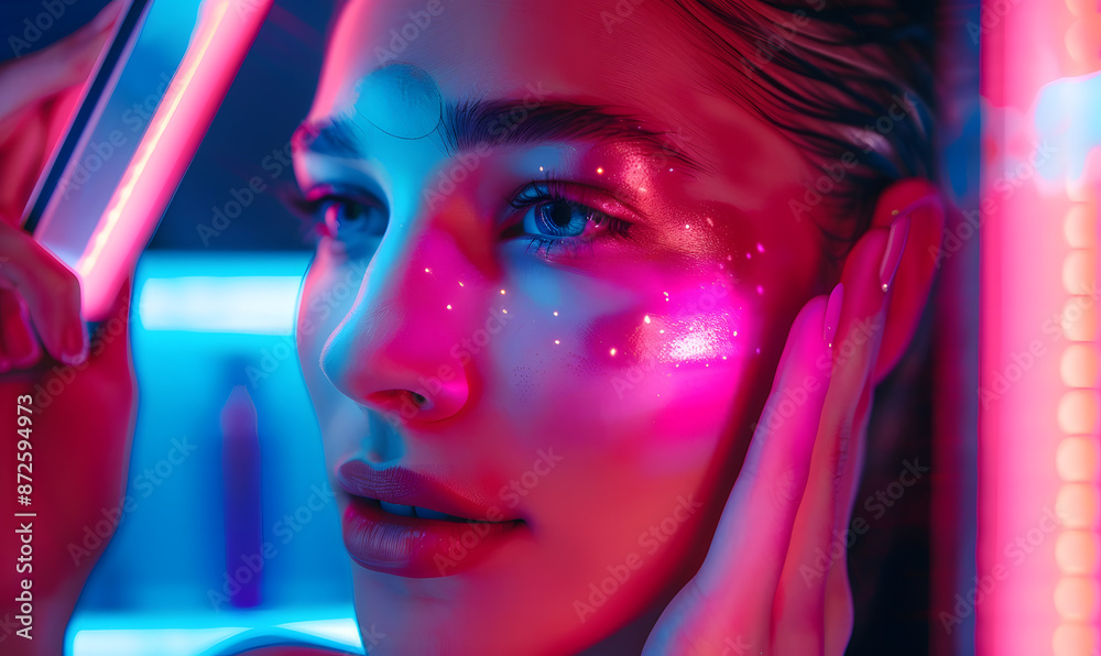 technology-themed beauty graphic concept technology-themed beauty graphic concept