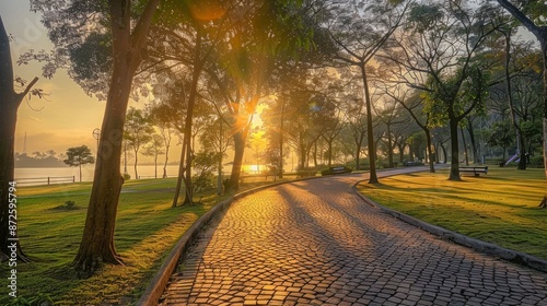 Sunrise Pathway in Park