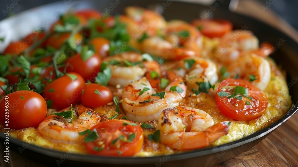 Shrimp and Tomato Omelet Shrimp and Tomato Omelet
