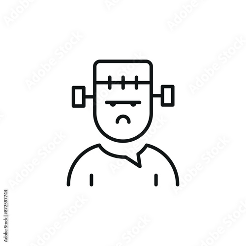 Frankenstein Icon. Simple Frankenstein icon for social media, app, and web design. Vector illustration