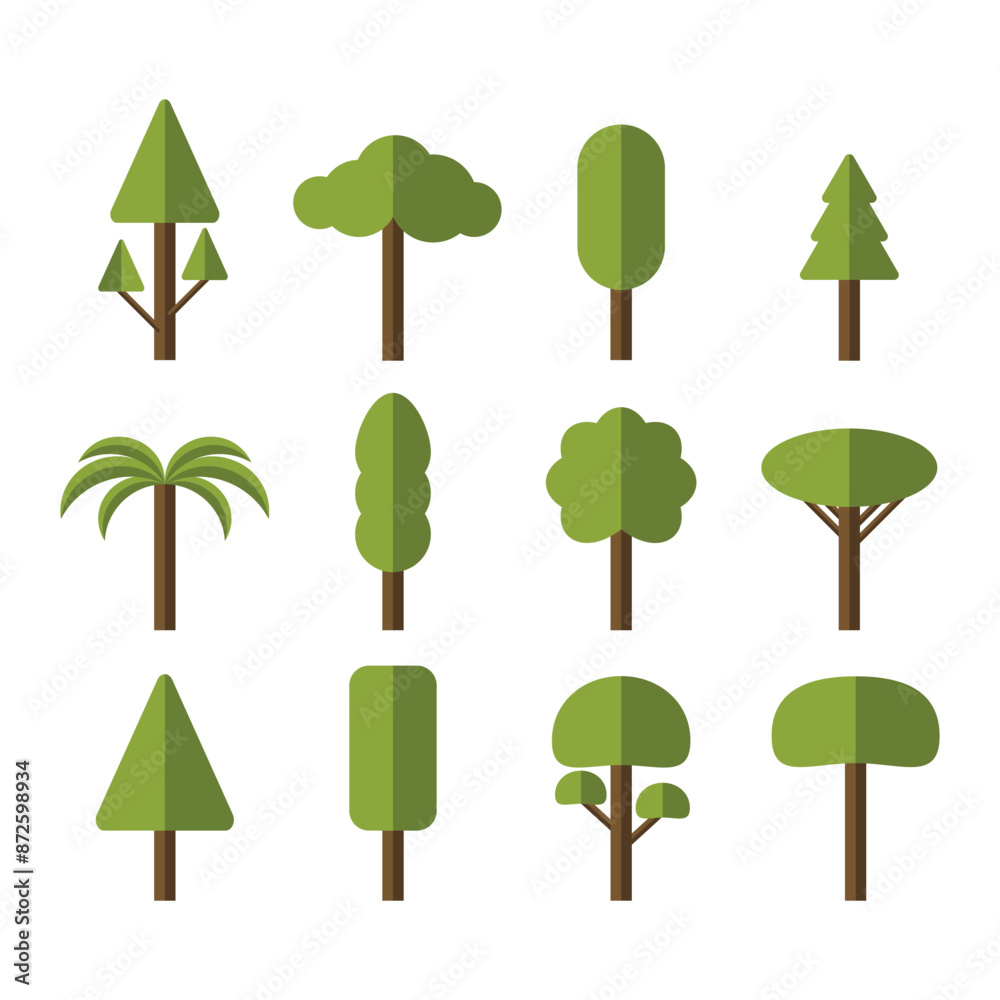 Fototapeta premium Flat Tree pack