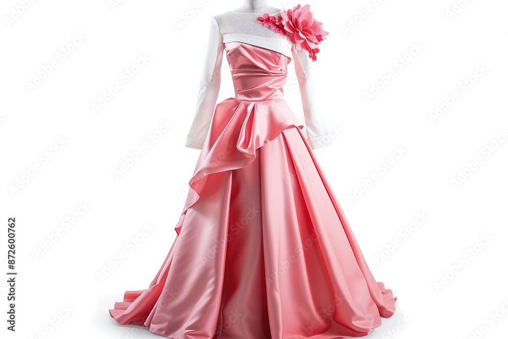 Obraz premium Luxury dress. Fashion & style. Wedding dress. Beautiful bride. Make-up, beauty. Beauty model. Bright makeup.